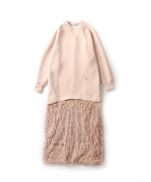 venit（ヴェニット） ワンピース VENIT / feather×bonding dress