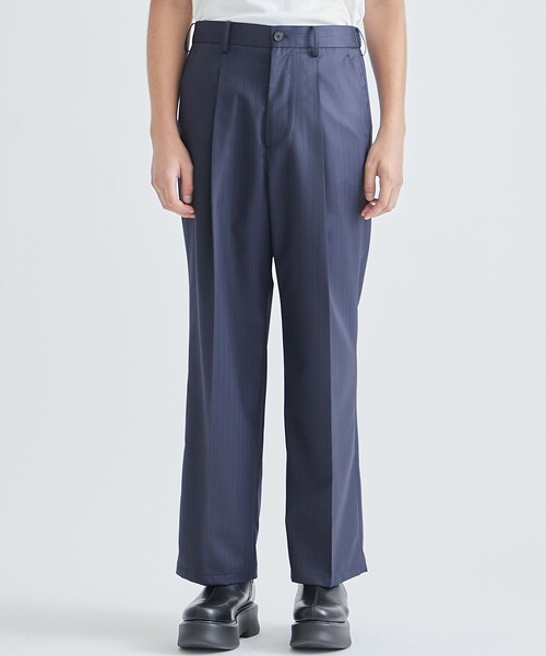 【美品】studios city ワイドスラックスパンツ テーパード STUDIOUS スラックス 「STUDIOUS×CITY TOKYO」ライクラ