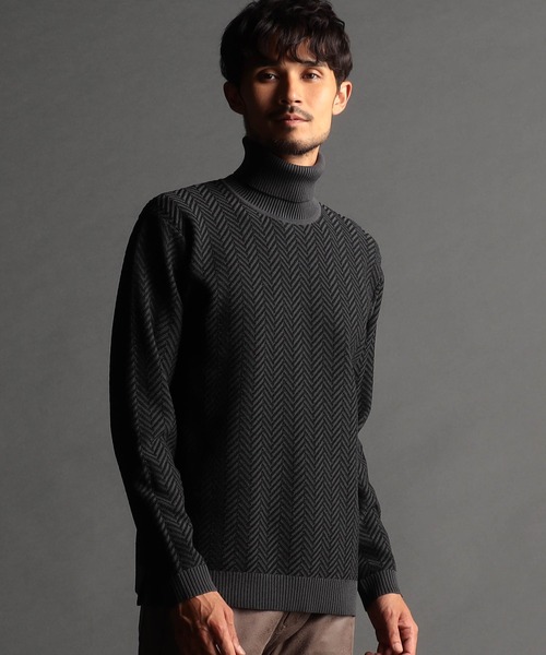 NICOLE CLUB FOR MEN セーター ニット ヘリンボーン