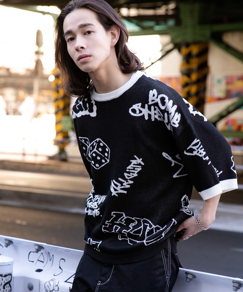 WEGO（ウィゴー） セーター ニット WEGO/ジャガードグラフィックニット
