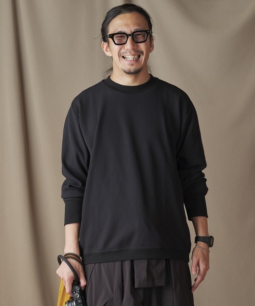 トレーナー/スウェット not lonely Multi Graphic Crew Sweat narifuri（ナリフリ） トレーナー スウェット マルチワッフルクルー