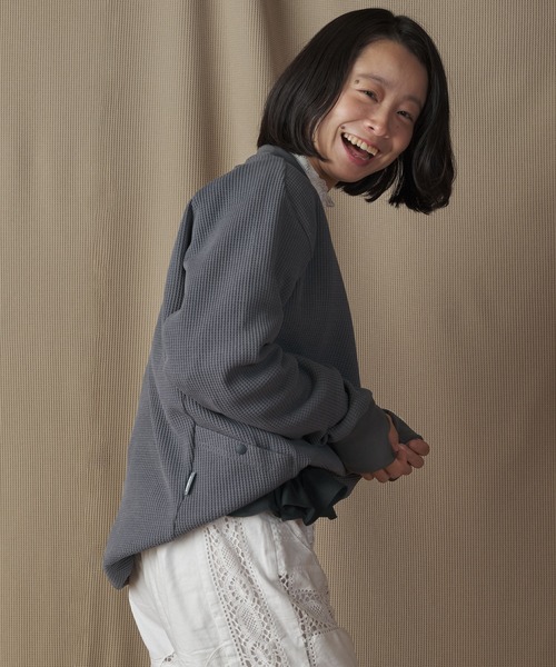 narifuri（ナリフリ） トレーナー スウェット マルチワッフルクルー