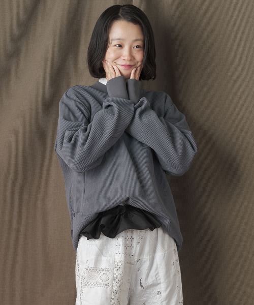 narifuri（ナリフリ） トレーナー スウェット マルチワッフルクルー