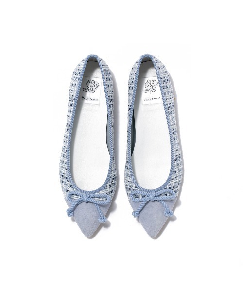 パンプス ポインテッドトゥ ツイード バレエシューズ : ZOZOTOWN Yahoo