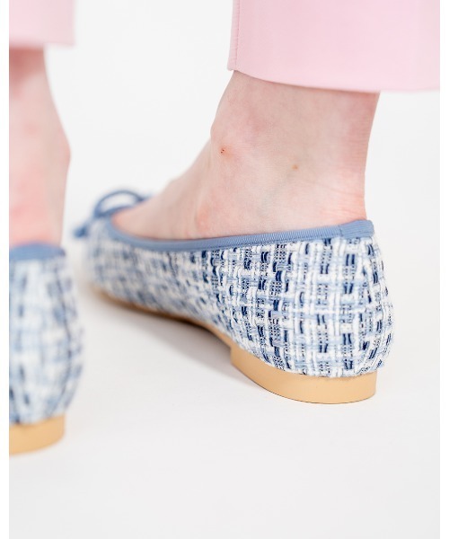 パンプス ポインテッドトゥ ツイード バレエシューズ : ZOZOTOWN Yahoo