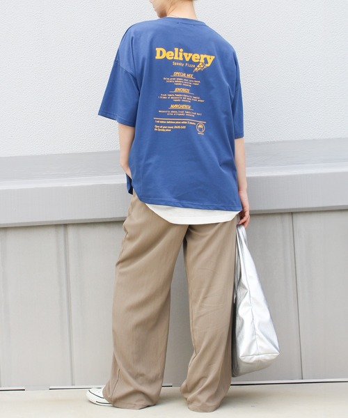 SpRay（スプレイ） tシャツ PIZZA おばけ半袖Tシャツ レディース