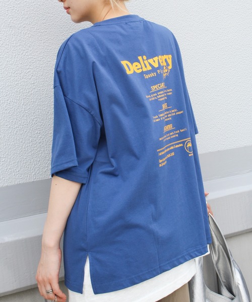 SpRay（スプレイ） tシャツ PIZZA おばけ半袖Tシャツ レディース