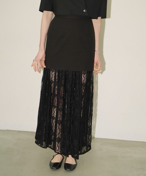 スカート 2WAY LACE LAYERED SKIRTの画像