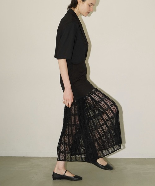 スカート 2WAY LACE LAYERED SKIRTの画像