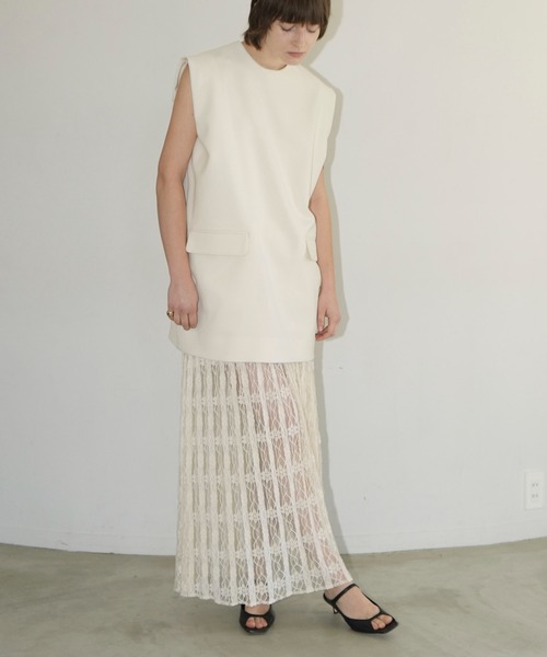 スカート 2WAY LACE LAYERED SKIRTの画像
