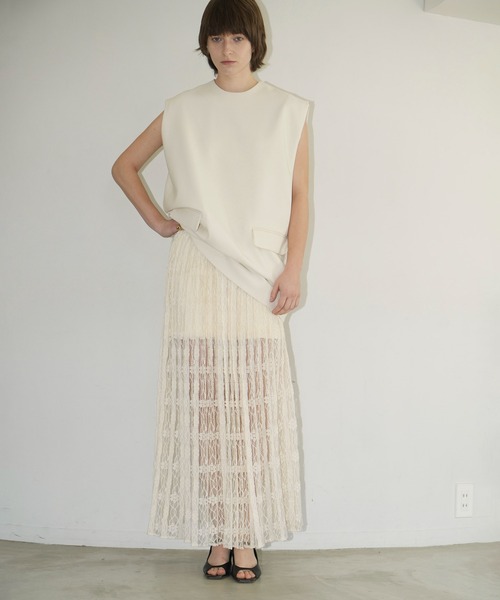 スカート 2WAY LACE LAYERED SKIRTの画像