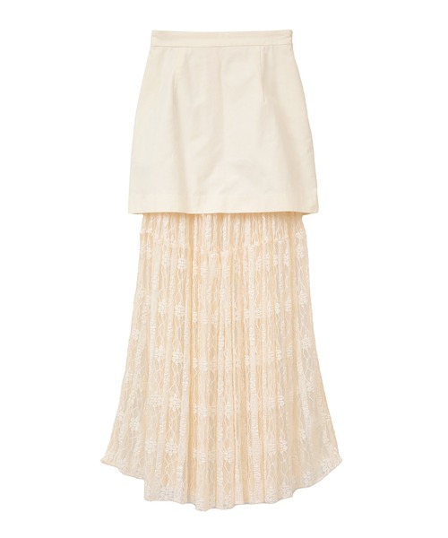 スカート 2WAY LACE LAYERED SKIRTの画像