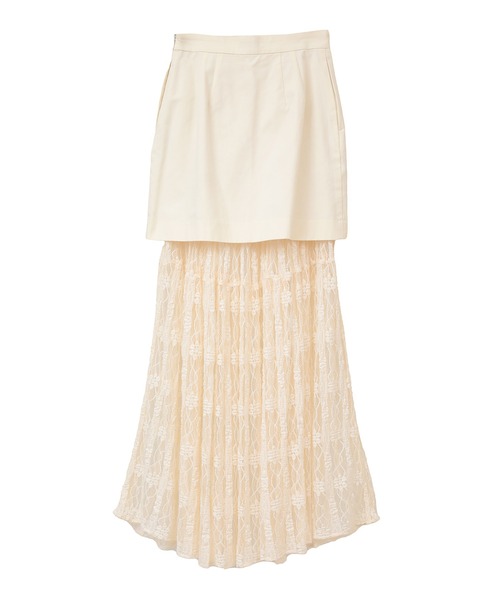 2WAY LACE LAYERED SKIRT （IVORY）サイズ1 スカート CLANE（クラネ） スカート 2WAY LACE LAYERED SKIRT : ZOZOTOWN Yahoo