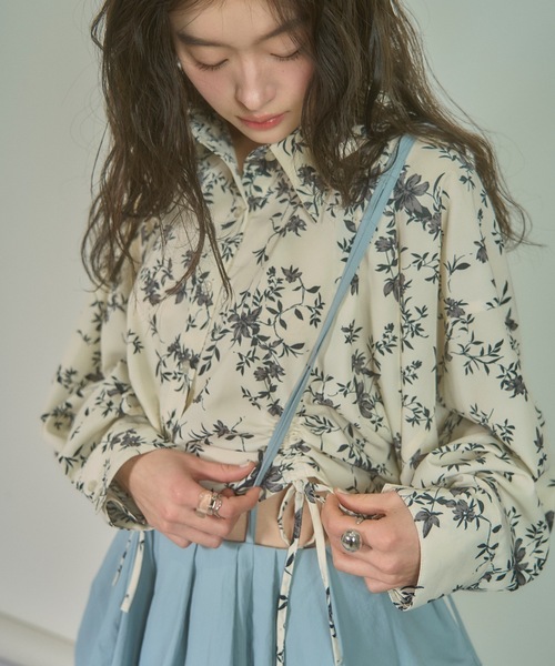 VIOLETTA ブラウス シャツ クロップドオーバーシャツ レディース