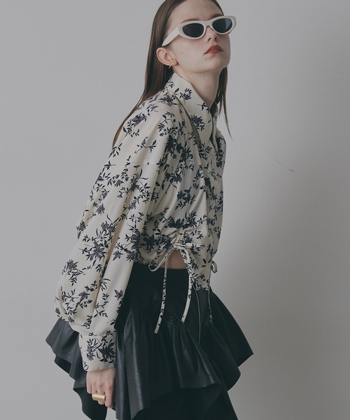 VIOLETTA ブラウス シャツ クロップドオーバーシャツ レディース