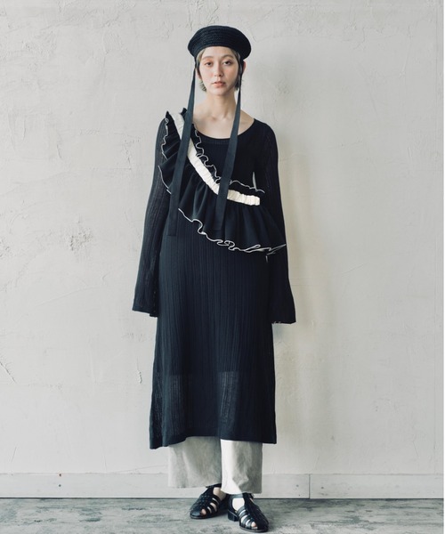 新品⚫︎ORIÉNT MILLINERY 【ドーラメロウ】フリルバッグ グレー ORIENT MILLINERY ウエストポーチ ウエストバッグ DORA MELLOW