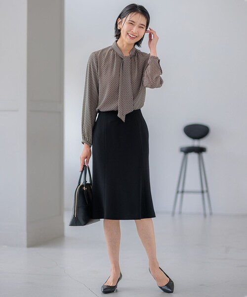 23区　ドットプリントブラウス　小さいサイズ  32 美品　5号 洗える]二重織ガーゼドットブラウス(ブラウス・シャツ) | GIANNI