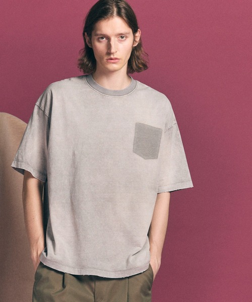 MAISON SPECIAL - ピグメントTシャツ【MAISON SPECIAL/メゾンスペシャル】 MAISON SPECIAL｜ピグメントラインストーンTシャツ【MAISON