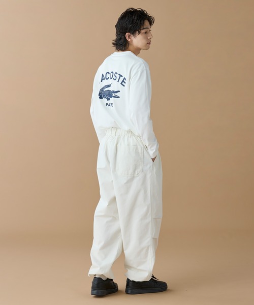 tシャツ オーバーサイズ PARISロゴ ヘビーウェイト 長袖Tシャツ / ロンT メンズ レディース | LACOSTE | 19