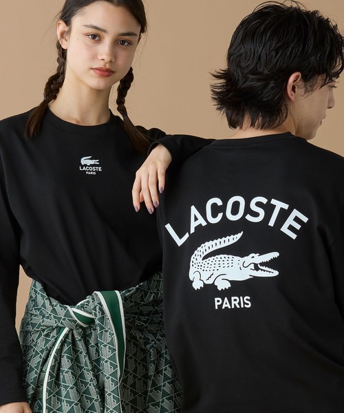 tシャツ オーバーサイズ PARISロゴ ヘビーウェイト 長袖Tシャツ / ロンT メンズ レディース | LACOSTE | 24