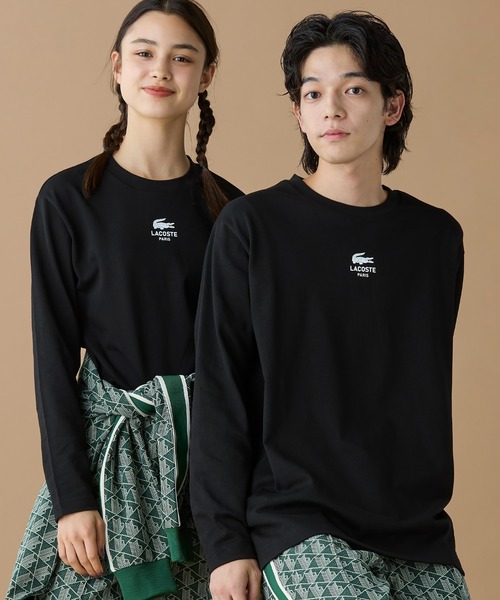 tシャツ オーバーサイズ PARISロゴ ヘビーウェイト 長袖Tシャツ / ロンT メンズ レディース | LACOSTE | 21