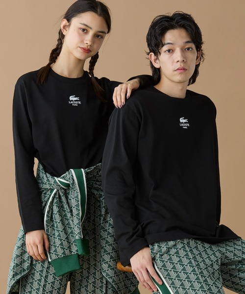 tシャツ オーバーサイズ PARISロゴ ヘビーウェイト 長袖Tシャツ / ロンT メンズ レディース | LACOSTE | 23