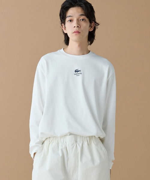 tシャツ オーバーサイズ PARISロゴ ヘビーウェイト 長袖Tシャツ / ロンT メンズ レディース | LACOSTE | 10