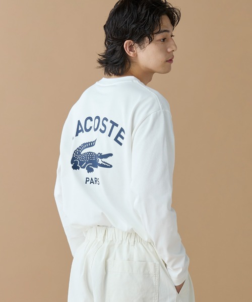 tシャツ オーバーサイズ PARISロゴ ヘビーウェイト 長袖Tシャツ / ロンT メンズ レディース | LACOSTE | 12