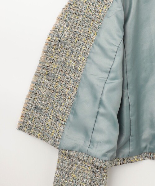 自由区（ジユウク） ジャケット ノーカラージャケット ラメノット