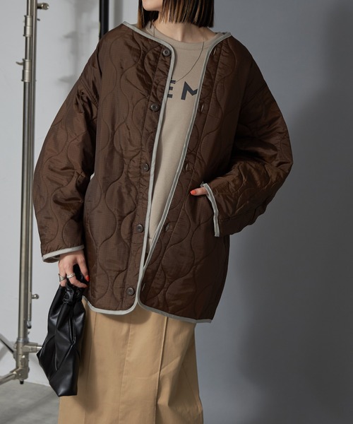 each alchemist ブルゾン アウター キルティング中綿ミディジャケット