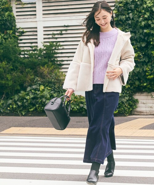 any SiS コート アウター Luxuryフェイクムートン レディース