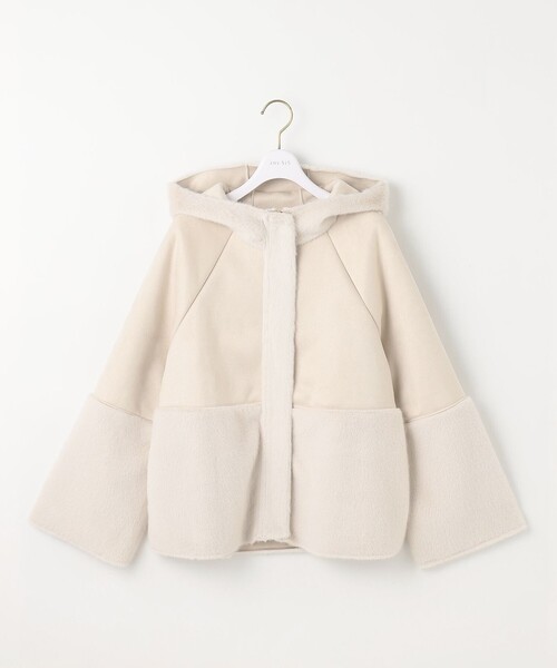 any SiS コート アウター Luxuryフェイクムートン レディース