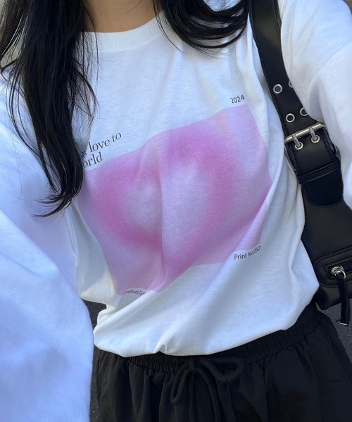 fiere(フィエール) tシャツ ハートグラデーションロンT/長袖T fiere(フィエール) tシャツ ハートグラデーションロンT/長袖T