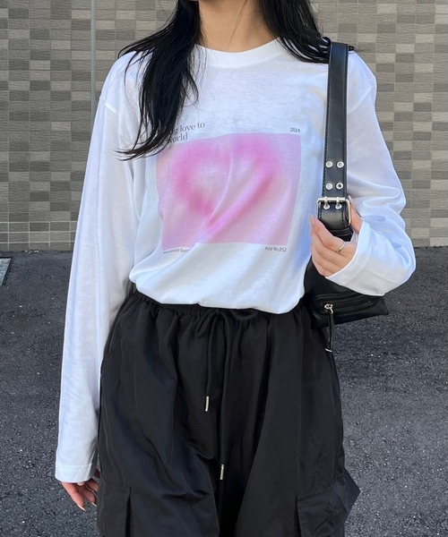 fiere(フィエール) tシャツ ハートグラデーションロンT/長袖T fiere(フィエール) tシャツ ハートグラデーションロンT/長袖T