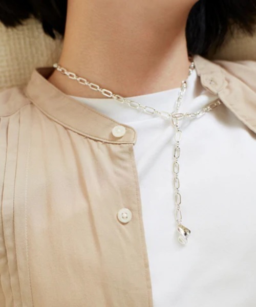 Nothing and Others マーブルブラウンネックレス Nothing And Others × Mami Ishioka Collection」Marble brown