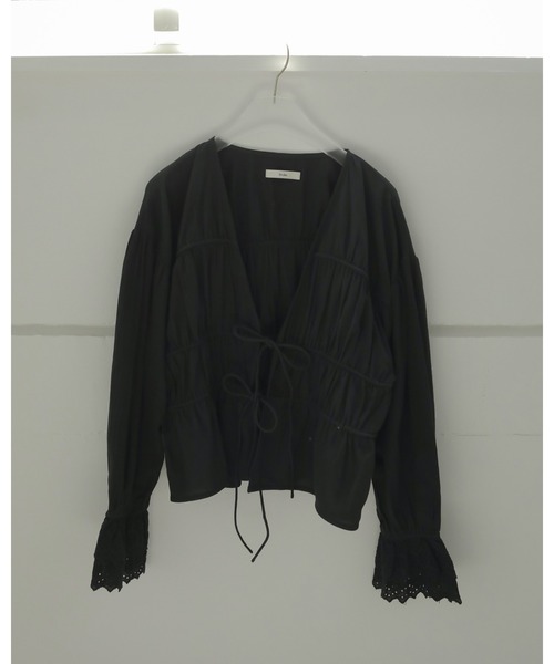 anuke ブラウス シャツ Vneck Lace Blouse レディース
