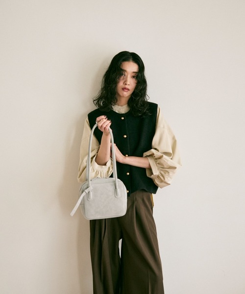 ベスト ジレ ゴールドボタンニットジレ レディース : ZOZOTOWN Yahoo