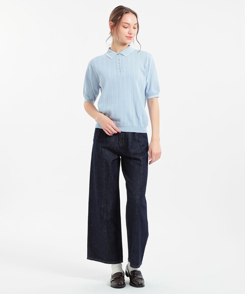 美品『MACKINTOSH PHILOSOPHY 』ライトブルー 半袖ニット MACKINTOSH PHILOSOPHY 「MACKINTOSH PHILOSOPHY」 半袖ニット