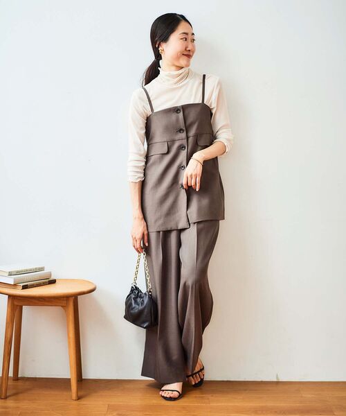 le.coeur blanc パンツ サイロツイルダブルタックパンツ le.coeur blanc パンツ サイロツイルダブルタックパンツ