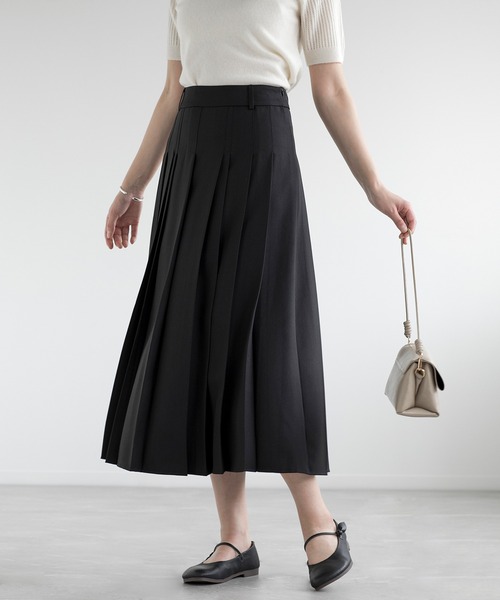 FR2G 黒 ストレッチナイロンクラッシックプリーツスカート DECADE CLASSIC（ディケイドクラシック） スカート 「DECADE CLASSIC