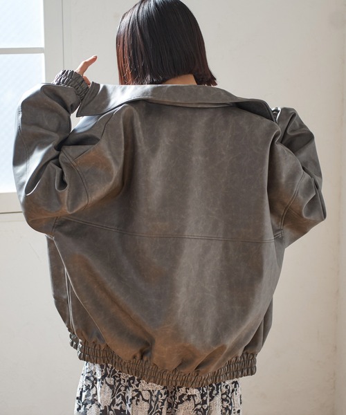 Vintage wash ECOレザーライダース 最終値下げ Vintage wash ECOレザーライダースジャケット - メルカリ
