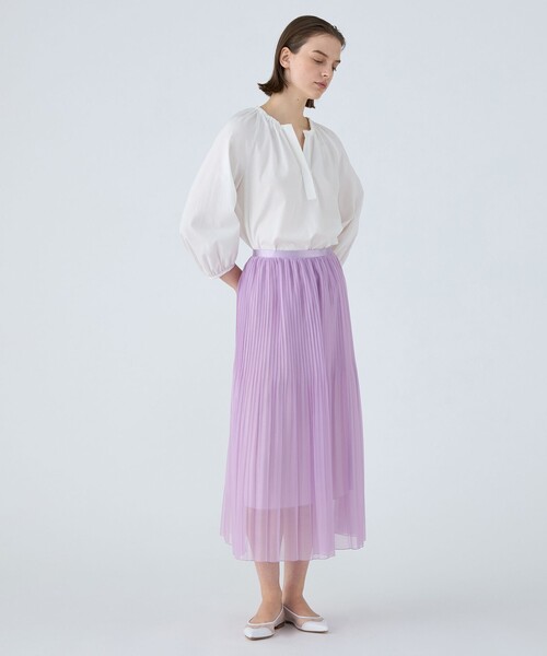 Ballsey ポリエステルボイルプリーツ フレアスカート 34 Ballsey スカート ポリエステルボイルプリーツ フレアスカート