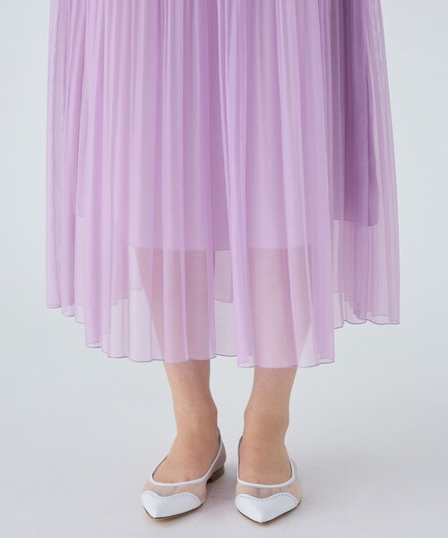 Ballsey（ボールジィ） スカート ポリエステルボイルプリーツ フレア