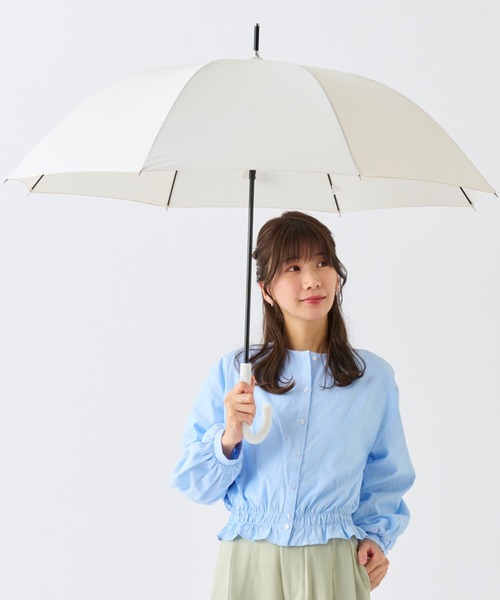 estaa 傘 長傘 超撥水 UV 耐風 ”フロータス無地” レディース