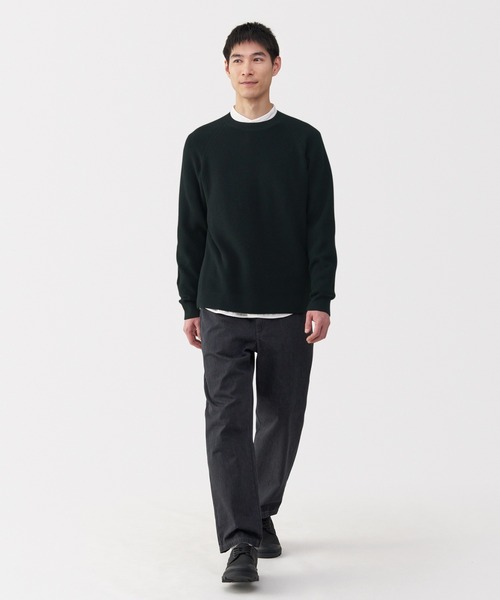 無印良品（MUJI） セーター ニット 紳士 洗える畦編みクルーネック