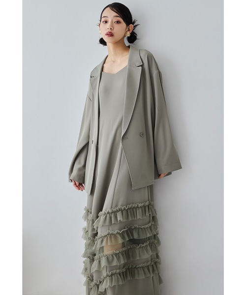 niana ドレス トランスペアレントヘムセットアップドレス 2点