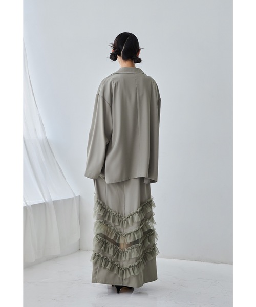 niana ドレス トランスペアレントヘムセットアップドレス 2点