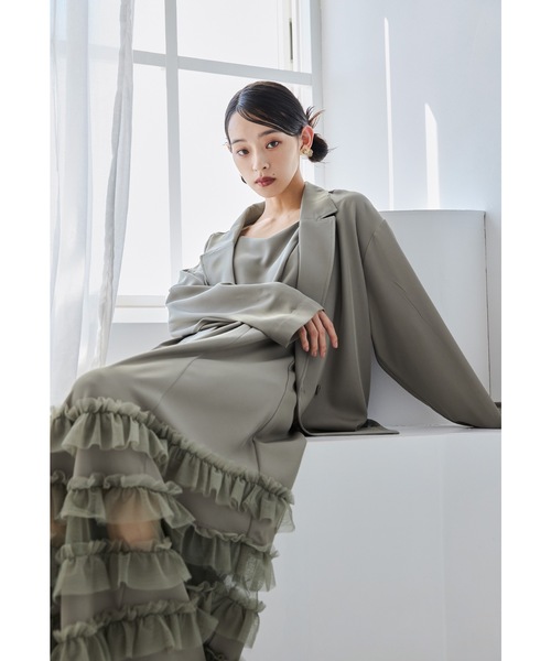 niana ドレス トランスペアレントヘムセットアップドレス 2点