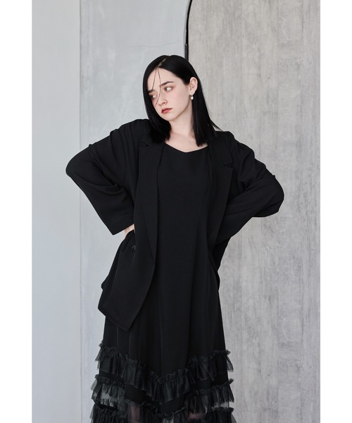 niana ドレス トランスペアレントヘムセットアップドレス 2点