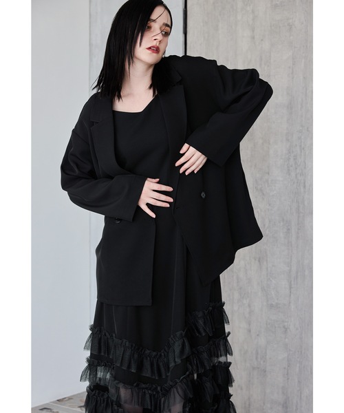 niana ドレス トランスペアレントヘムセットアップドレス 2点